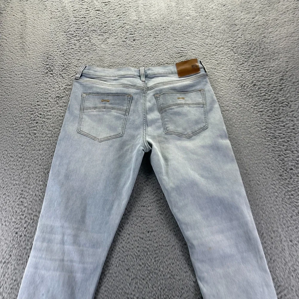 RSQ Jeans‎ Men's 31x30 Blue Cotton Denim Tapered Distressed Slim Fit Workwear